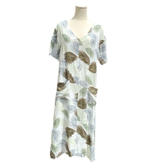 LUCCA Los Angeles Couture sable palm leaf midi dress size XS - Picture 1 of 16